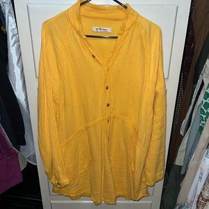 Free People Yellow Tunic Top